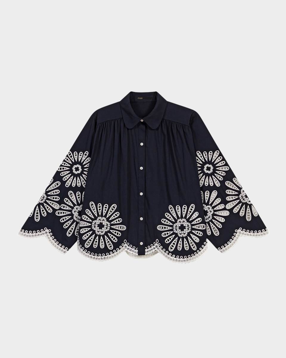 Cuba Flower Embroidered Shirt